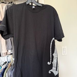 Black Graphic Tee with Unique Design